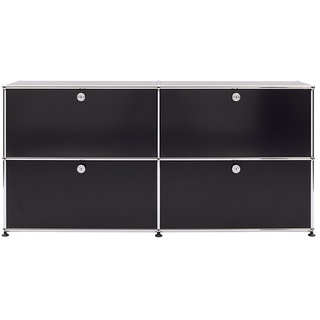 USM Sideboard schwarz, Designer Prof. Fritz Haller, 74x153x38 cm