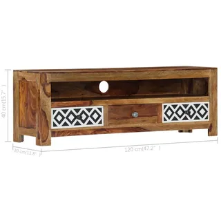 vidaXL TV-Schrank 120x30x40 cm Massivholz