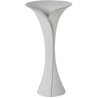 Bodenvase aus Keramik, Weiß und Gold, Sand, 27 x 43 cm