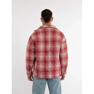 Lumberjacket Jacket Kapitone Herren Flanelljacke kariert Hemdjacke Holzfäller M Rot