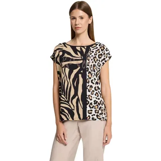 Betty Barclay Damen, Casual-Shirt mit Aufdruck", 40, Schwarz/Braun
