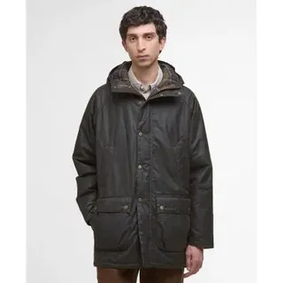 Barbour für Herren. MWX2494 Parka Bedale Wax olivgrün (M), Lässig, Baumwolle