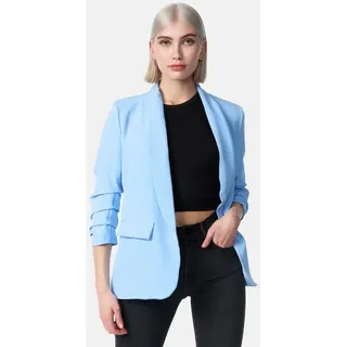 pm selected Damen Kurzblazer Stylischer Sakko Business Blazer Gerafften Ärmeln in Einheitsgröße PM22