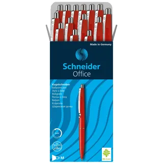 Schneider Office Kugelschreiber (Schreibfarbe: rot, Strichstärke M, dokumentenecht) 20er Packung rot