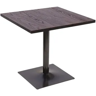 MCW Bistrotisch eckig Dunkelbraun , Holz , 80x75x80 cm , Esszimmer, Esstische