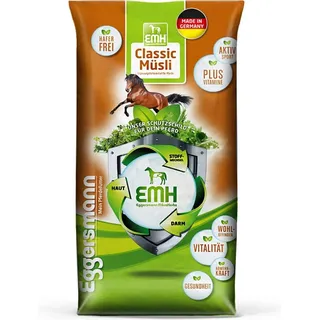 Eggersmann EMH Classic Pferdemüsli magenfreundlich für Sportpferde, Pferdefutter ohne Hafer, leicht verdaulich, 20 kg