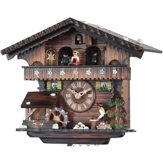 Musikalische Schwarzwälder Kuckucksuhr im Chalet-Stil mit Südtiroler Tänzern für 1 Tag - Weiß