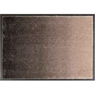 Schöner Wohnen Kollektion Fußmatte innen - Schmutzfangmatte 50 x 70 cm Verlauf beige/Taupe - rutschfeste Sauberlaufmatte robust - Fussmatte Haustür - Türmatte waschbar bei 30°C
