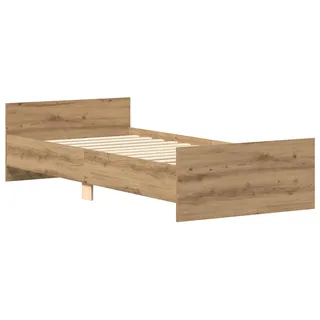 vidaXL Bettgestell mit Kopfteil Artisan-Eiche 80 x 200 cm - Braun