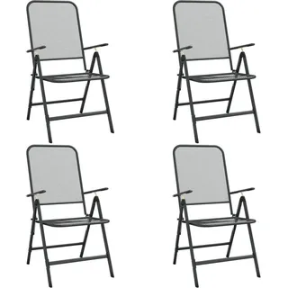 vidaXL Klappbare Gartenstühle 61 x 61 x 106 cm anthrazit 4 St.