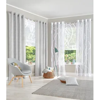 Raffrollo OTTO HOME "Cellino" Gr. 3, weiß, B:80cm H:140cm, Jacquard, Obermaterial: 100% Polyester, Raffrollos, Raffrollo, Transparent, klassische Netzoptik, Polyester, Topseller