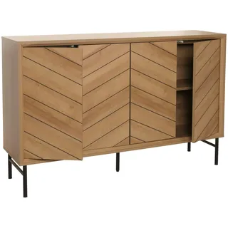 Mendler Sideboard HWC-M50, Schrank Kommode Highboard Anrichte, 94x151x40cm ~ natur
