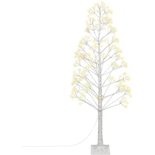 Beliani Gartendekoration LED ALBIONI Baum 180 cm Weiß
