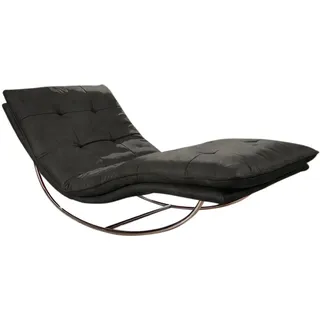 W.SCHILLIG Relaxliege »daily dreams« in Waffelkissen-Optik, Schaukelgestell Chrom glänzend, in 2 Breiten, grau