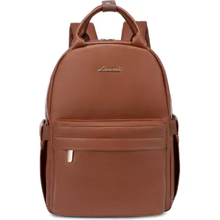 LOVEVOOK Kleiner Leder Rucksack Damen Braun 2 in 1 Wasserdicht Mini Backpack - Braun