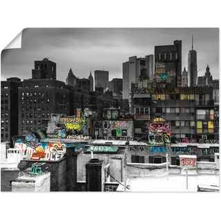 Artland Poster "Graffiti in New York" Amerika 1 Stk. tlg. ohne Rahmen, farbe bild(er): schwarz