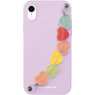 case&me iPhone Xr Herz Kette Schutzhülle Selfie Griff Kette Pastell Lila