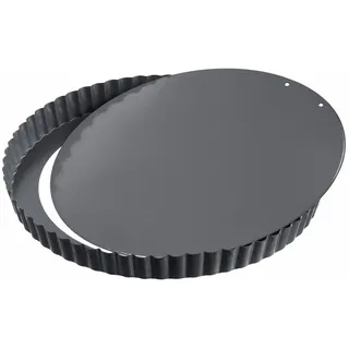 Original Kaiser La Forme Plus Tarteform mit Hebeboden 28 cm, Quicheform antihaftbeschichtet, herausdrückbarer Emailleboden, schnittfest, servierfertig