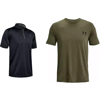 Under Armour Herren Tech, atmungsaktives Poloshirt, Komfortables und kurzärmliges Sportshirt mit Loser Passform & Herren UA Sportstyle LC SS Shirt