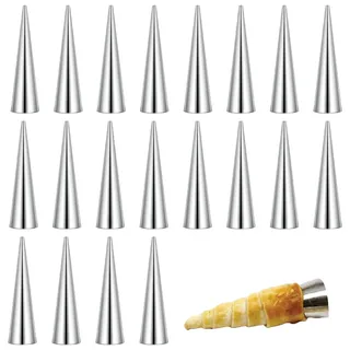 20-Teiliges Set Cannoli Formen, Edelstahl Schillerlocken Formen,Schaumrollenformen Klein,Geeignet Für Cannoli-Röhrchen, Croissants Und Andere Backformen