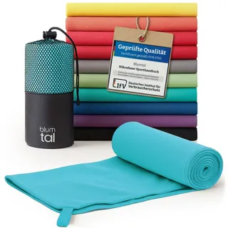 Blumtal Mikrofaser Handtuch 120x60 cm leicht & extra saugstark - schnelltrocknende Microfaser Handtücher - Fitness Handtuch/Mikrofaser Strandtuch/Gym Towel - Reisehandtuch kompakt - Petrol