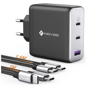NOVOO 120W USB C Ladegerät + 2x PD 100W Typ-C-Kabel um 29,95 € statt 62,29 €