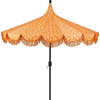 Mica Decorations Kelly Sonnenschirm mit Tragetasche - Stockschirm 238 x Ø235 cm - Garten oder Balkon Sonnenschutz - Polyester, Stahl - Orange - Orange