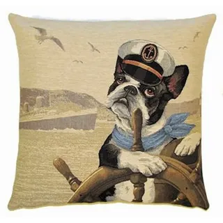 Gobelin Kissen Boston Terrier Ahoi