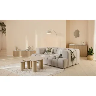 homsy by ana johnson "»L« BOUBELLE Design-Sofa mit Steppung, Bubble-Optik, Breite 246 cm", 4-Sitzer mit Wellenunterfederung, L Sitztiefe 63 cm,