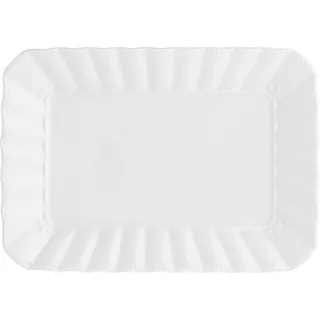 la Porcellana "Ducale rechteckig Gebäck Tablett Geschenk-Box, WEIß, 27 x 19 cm