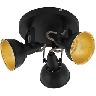 EGLO Thornton 3 E14 schwarz gold Ø 21 cm
