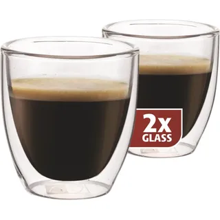 Doppelwandige Espressogläser, 2er-Set - Maxxo - Transparent