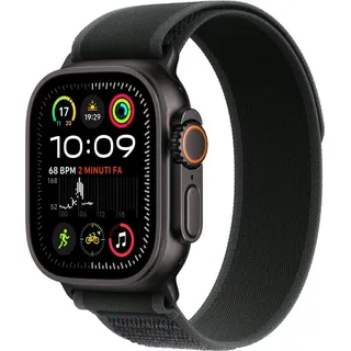 Watch Ultra 2 GPS + Cellular 49 mm Titangehäuse schwarz, Trail Loop schwarz S/M