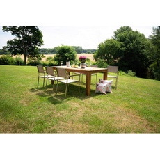Bild Skye Garten-Essgruppe 7-tlg. Tisch Old Java 180 x 90 cm beige/silber