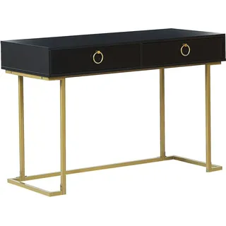 Beliani Westport Konsolentisch 115x77x50 cm Schwarz/Gold