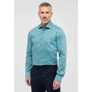 Langarmhemd ETERNA "SLIM FIT", Herren, Gr. 42, Normalgrößen, grün, Twill, 100% Baumwolle, schmal, Manschette, Hemden Langarmhemd, NON IRON (bügelfrei)
