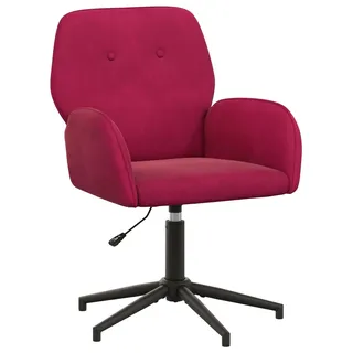 vidaXL Drehstuhl 54 x 55 x 90 cm Weinrot Samt - Rot
