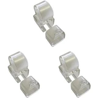 Gardinia Halter, Kunststoff, glasklar, 0.1, 2 (Packung mit 3)