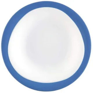Seltmann Trio Brotteller, Rund mit Relief, Blau, 20 cm, 6-teilig