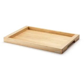 Continenta Tablett Gummibaum 54 x 36 cm Holz Braun
