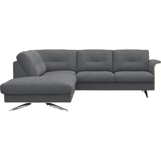 FLEXLUX Ecksofa »Glow, super bequem durch hochwertigem Sitzaufbau mit Federkern, L-Form«, Modernes skandinavisches Design FLEXLUX Elephant Grey