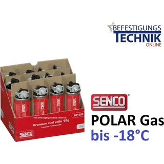 Senco 12x Gaskartuschen Polar Gas gelber Ring für Senco Paslode Tjep Makita Hitachi BeA 80mm 30ml