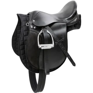 Kerbl Sattelset Haflinger 17,5 Zoll schwarz