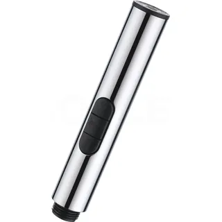 BOFLER Design Stab Handbrause zum Duschen/Reinigen, Edelstahl 304, 3 Strahlarten, Stop Funktion, 3 Tasten, Reinigungstrahl, Druckstrahl, verchromt