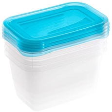 Bild Frischhaltedosenset 4-teilig, 4 x 750 ml, 15,5 x 10,5 x 8,5 cm, Fredo Fresh, Blau