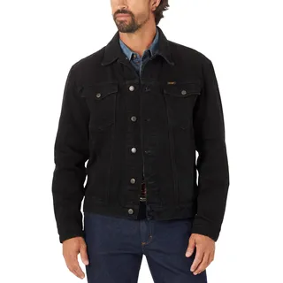Wrangler Western-Jeansjacke für Herren, ungefüttert, Cowboy-Schnitt, Schwarz (Shadow Black), M