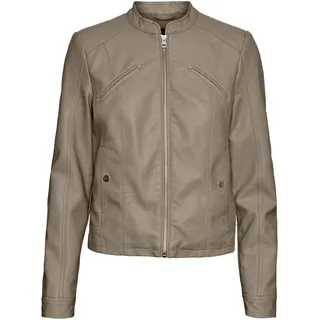 VERO MODA Damen Vmfavodona Coated Jacket Noos Kurzjacke, Silver Mink, S