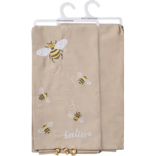 Primitives by Kathy Küchen-Geschirrtuch, Beelieve, Besticktes Bienen-Design
