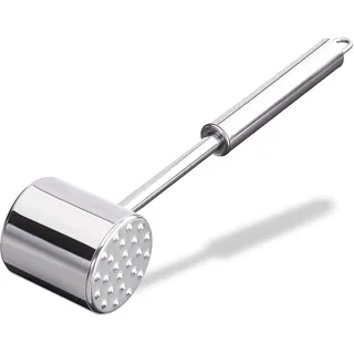 Relaxdays Fleischklopfer Edelstahl 28 cm silber