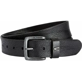 camel active Herren Ledergürtel Schwarz, menswear-M